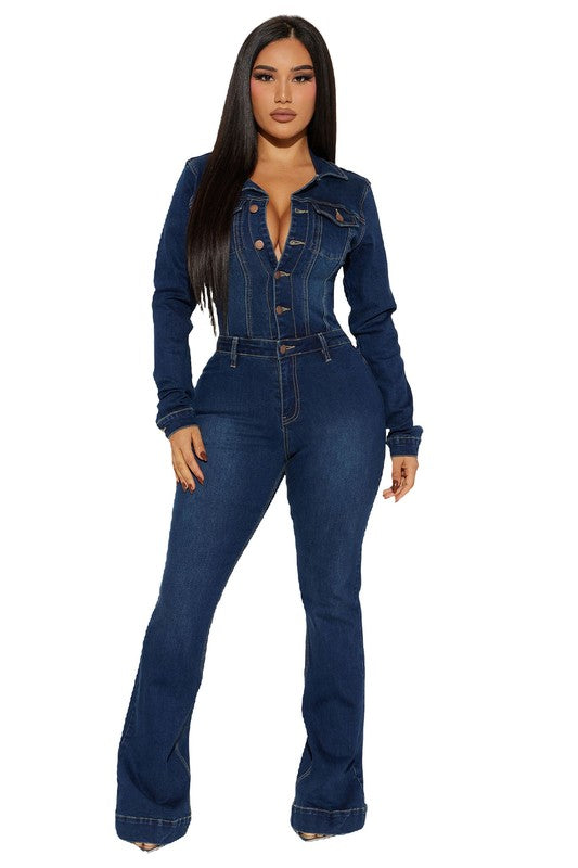 Elise Denim Jumpsuit