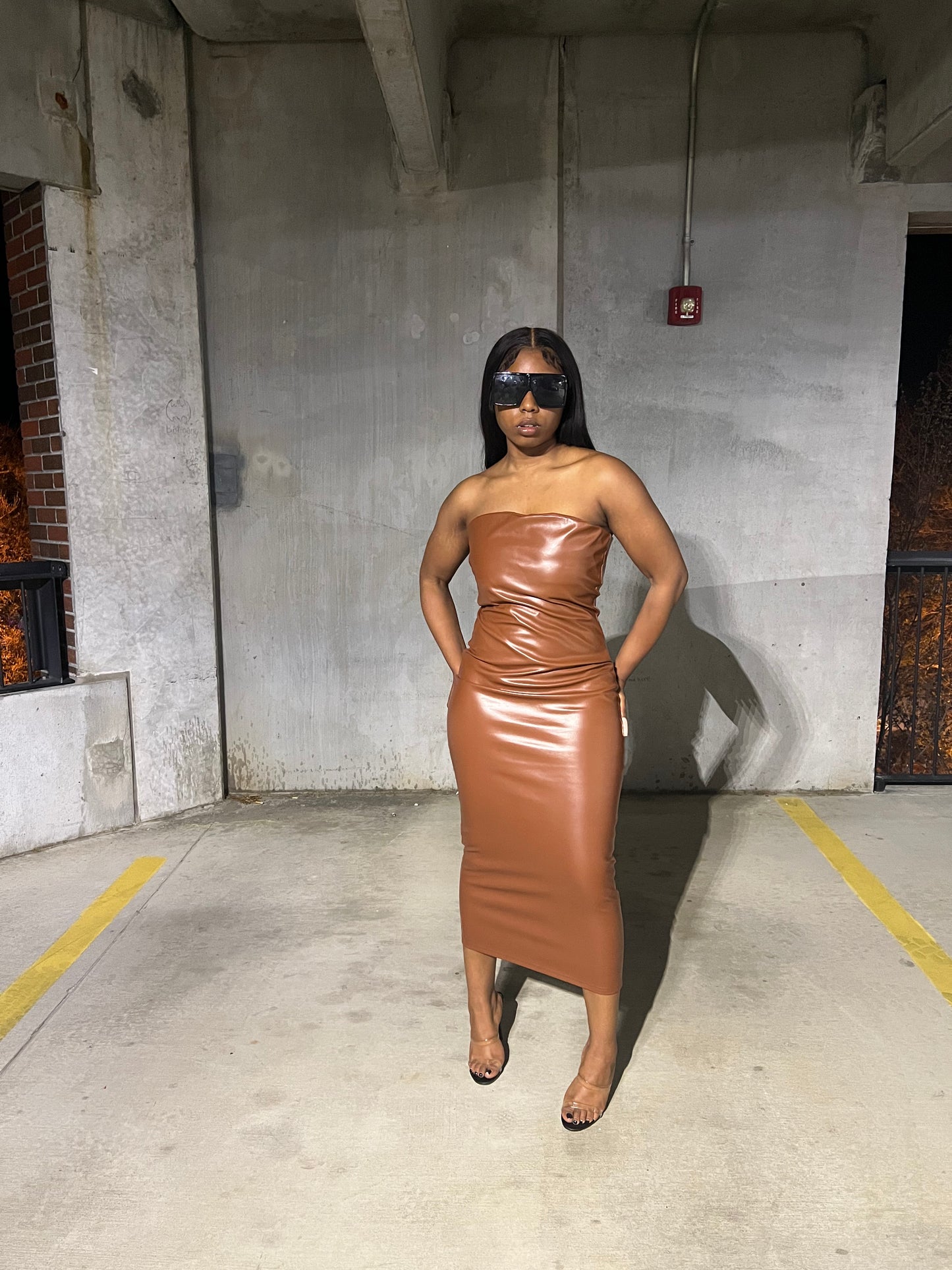 Strapless Maria Dress Brown